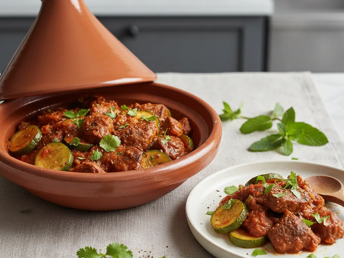 Moroccan Beef and Zucchini Tagine