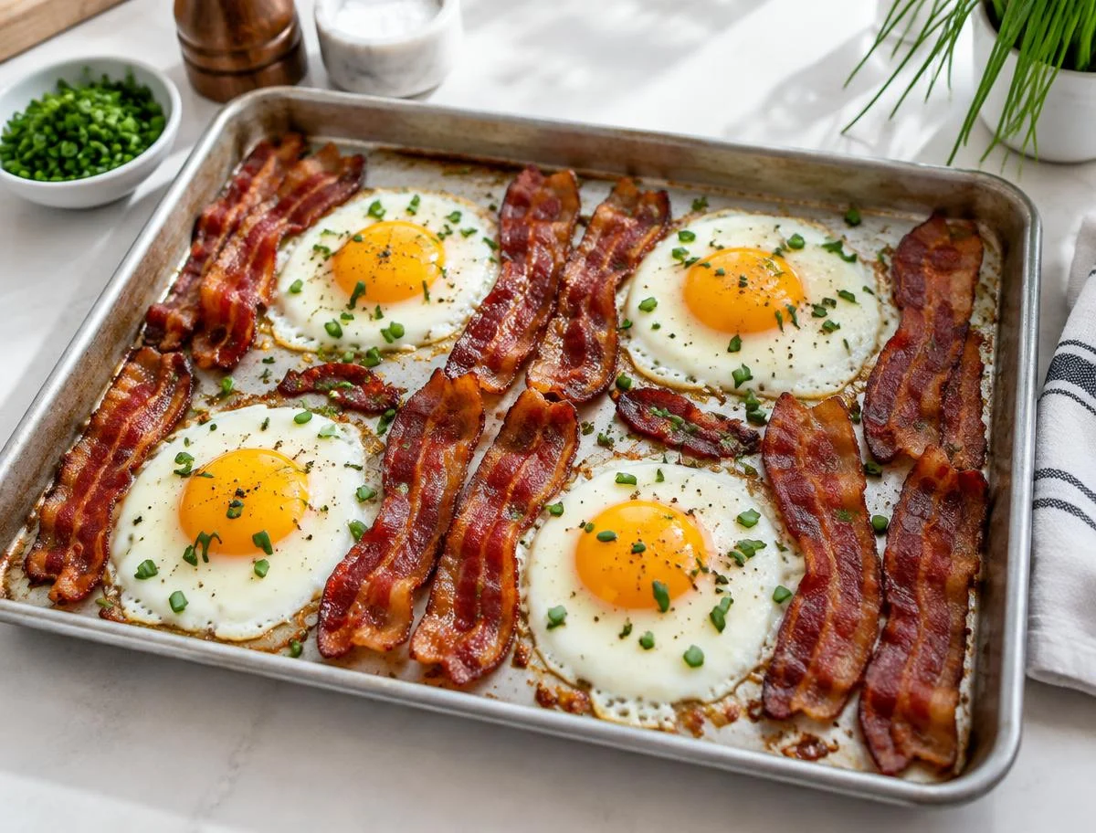 Sheet Pan Bacon and Eggs