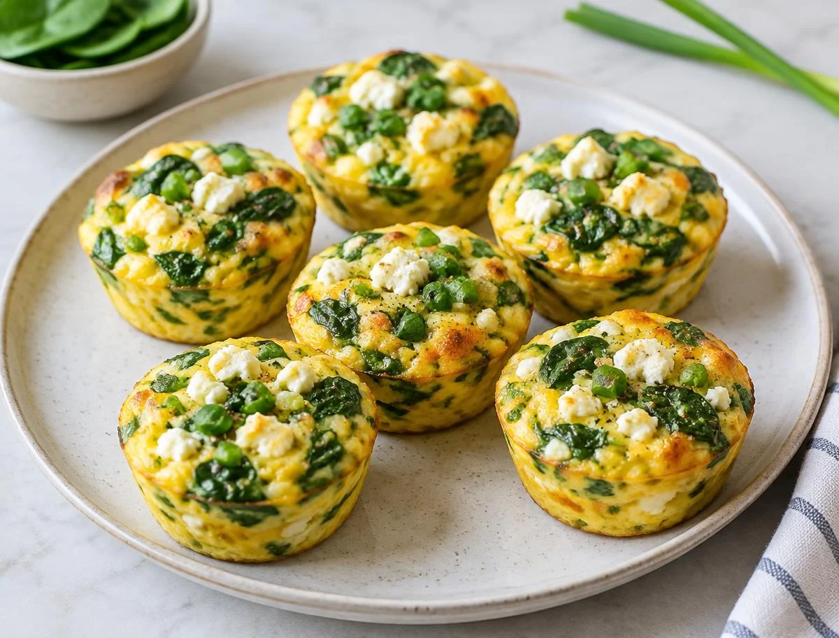 Spinach Feta Egg Muffins