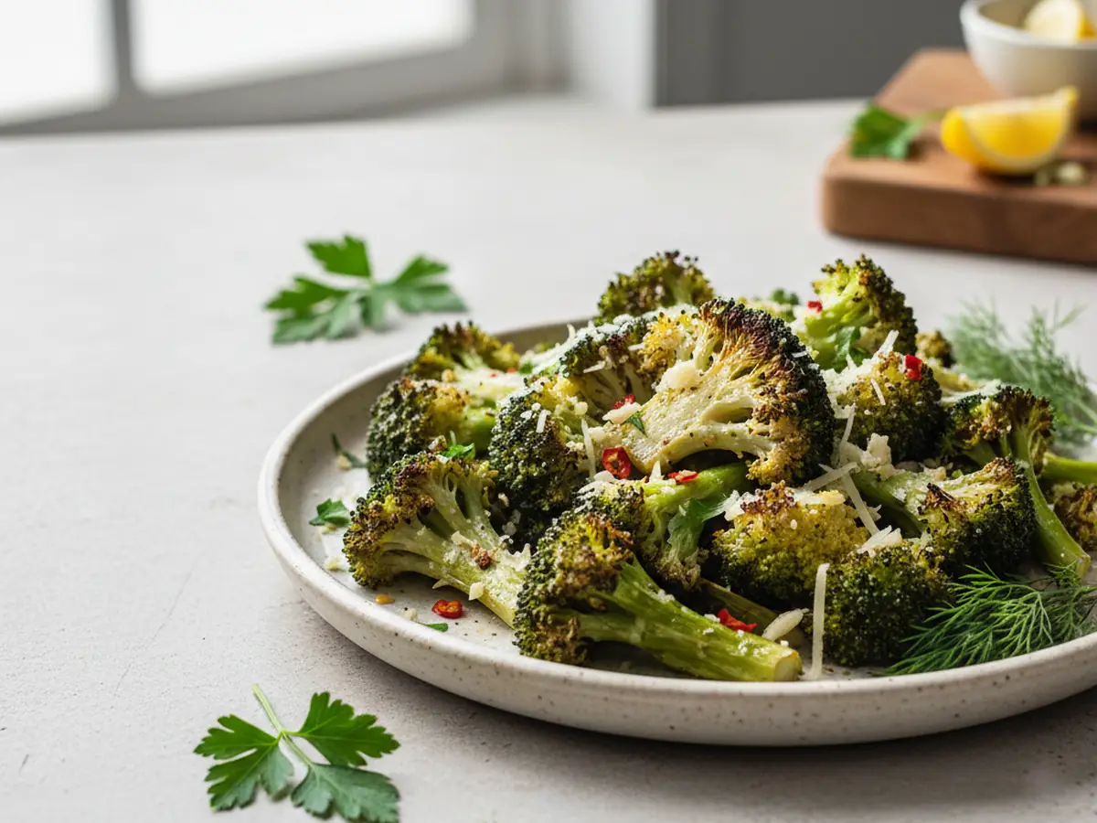 Garlic Parmesan Roasted Broccoli