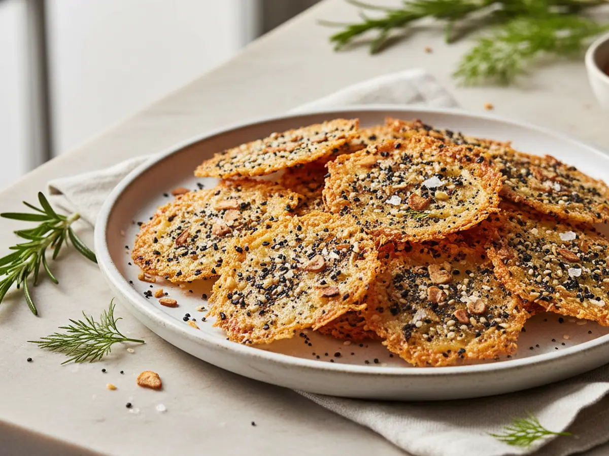 Everything Bagel Cheese Crisps