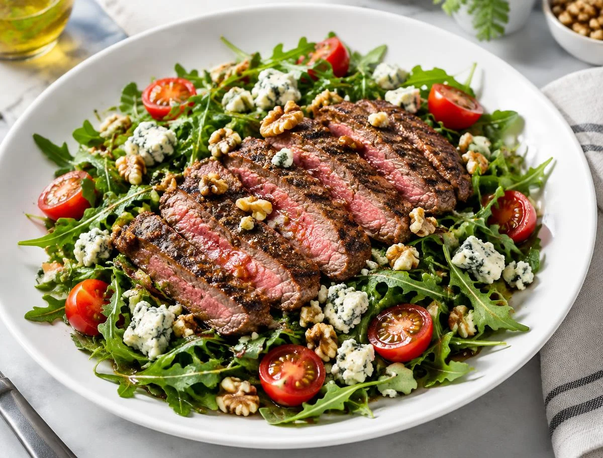 Steak Salad with Blue Cheese and Walnuts