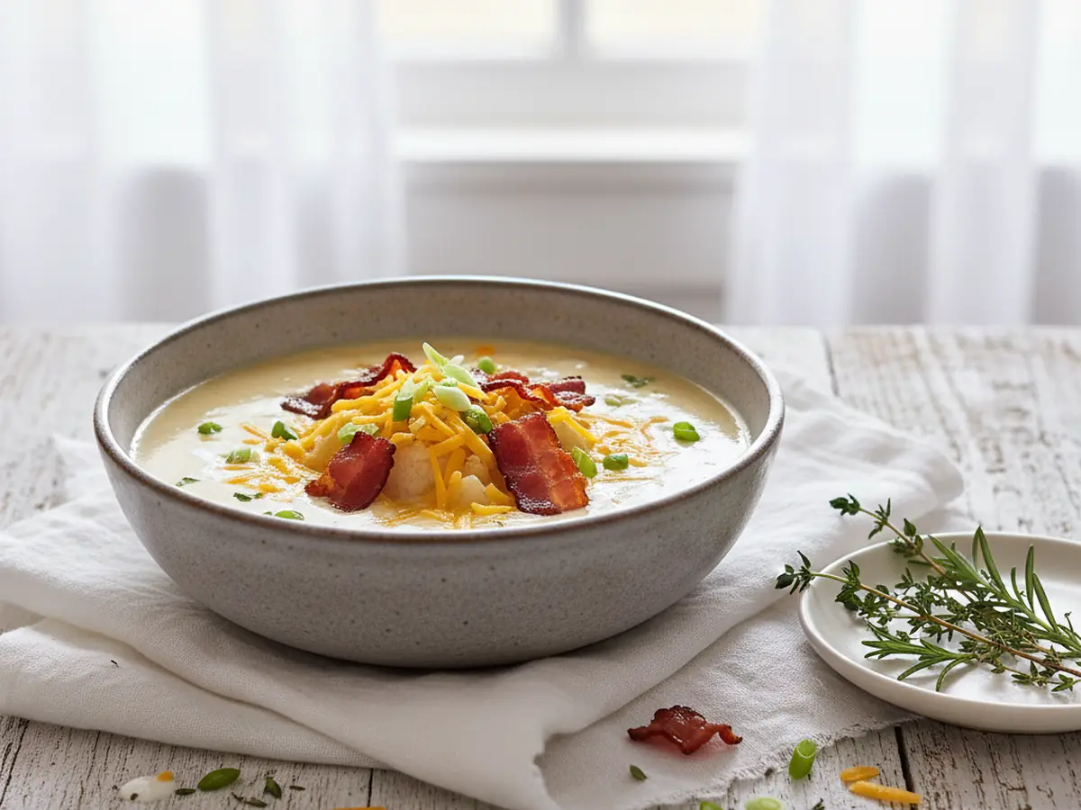 Loaded Cauliflower Soup