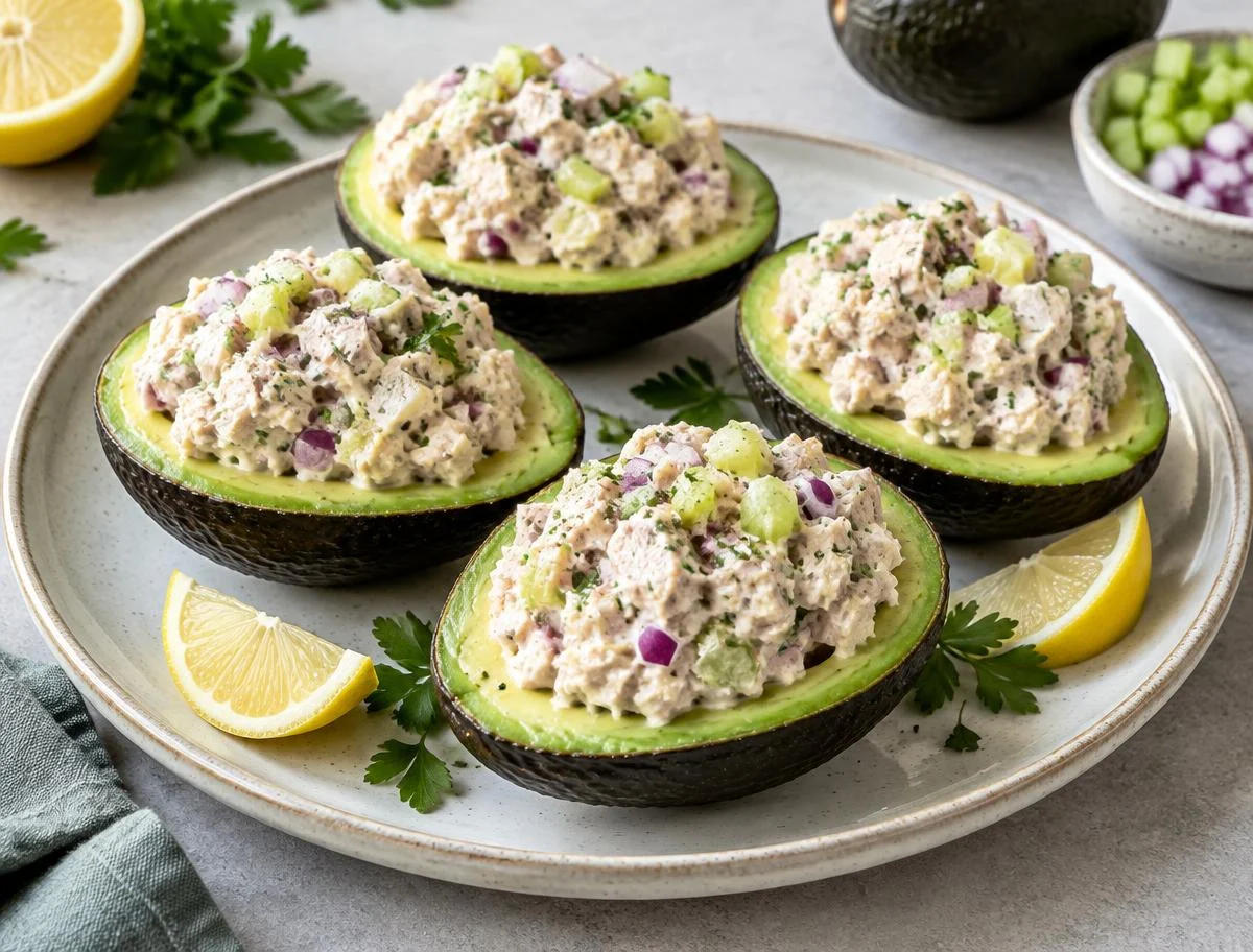 Tuna Avocado Salad Boats
