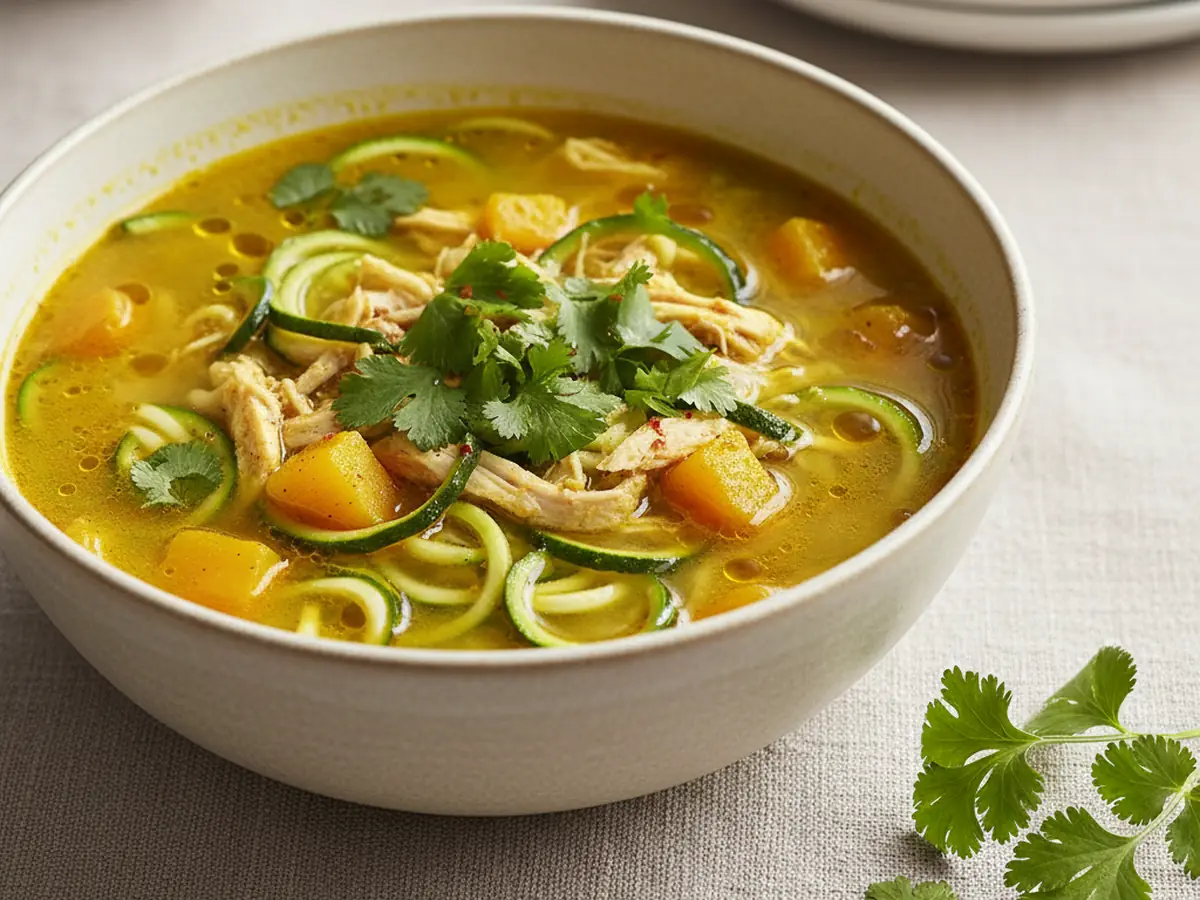 Moroccan Chicken and Zucchini Soup