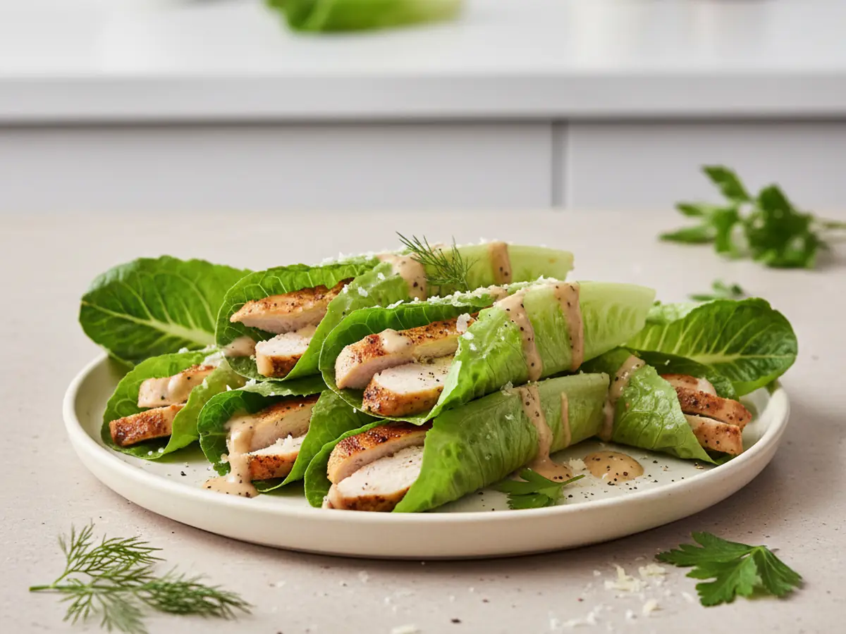 Chicken Caesar Lettuce Wraps