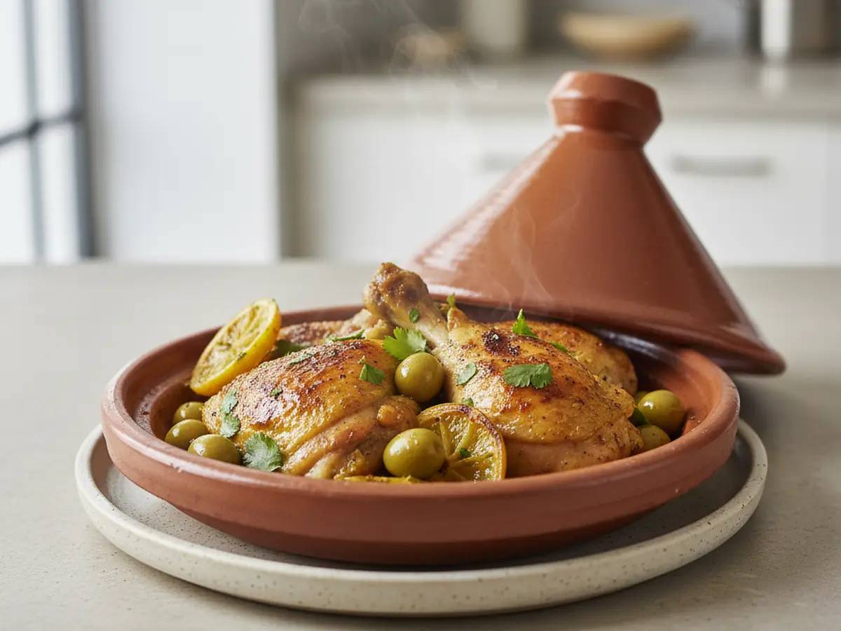 Moroccan Chicken Tagine with Olives and Preserved Lemon