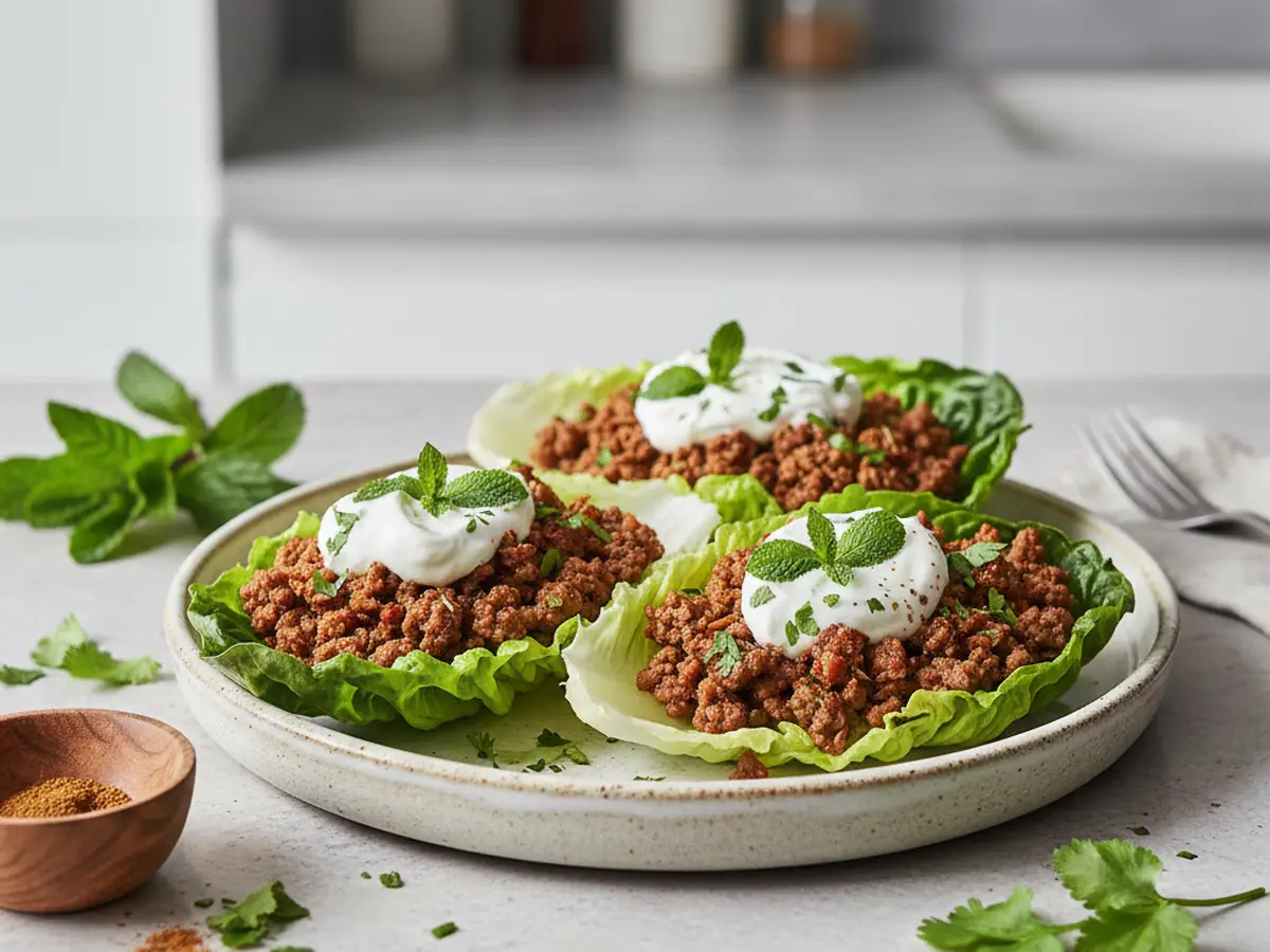 Moroccan-Spiced Beef Lettuce Wraps