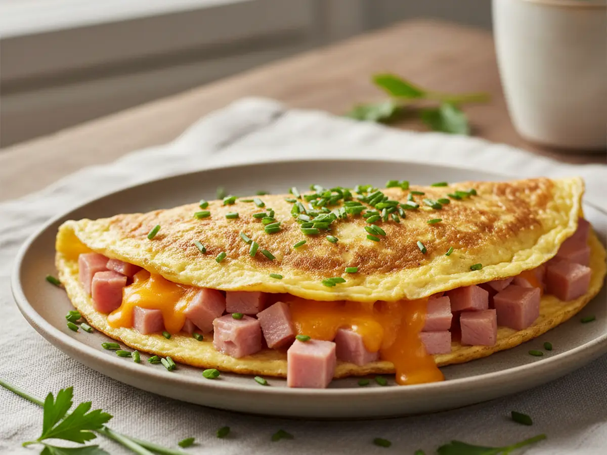 Ham and Cheddar Omelet