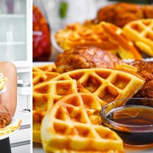 CHICKEN & WAFFLES! Easy, Low Carb & Keto Friendly