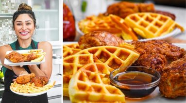 CHICKEN & WAFFLES! Easy, Low Carb & Keto Friendly