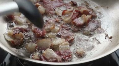 KETO RECIPE: Bacon & Mushroom Pasta