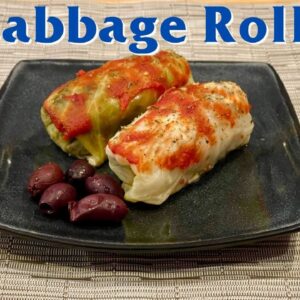 Greek Inspired Cabbage Rolls - Spanakopita-style Filling