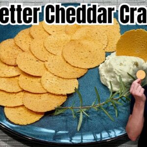 Better Cheddar Cracker Clone - Keto Version - 2g total carbs per 6 crackers