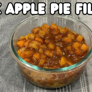 Faux Apple Pie Filling from Zucchini - Keto Friendly and Only 3g Net Carbs per 1/2 Cup Serving