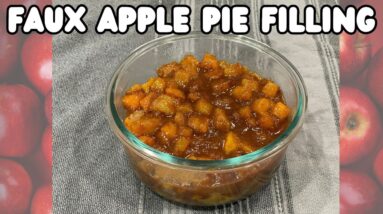 Faux Apple Pie Filling from Zucchini - Keto Friendly and Only 3g Net Carbs per 1/2 Cup Serving