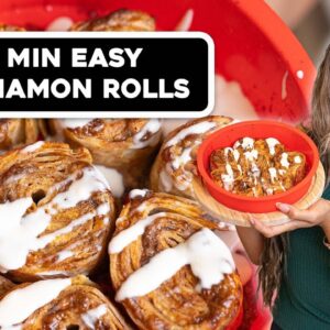 5 Min Pumpkin Cinnamon Rolls in the Airfryer! Low Carb + Sugar Free