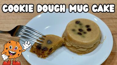 Chocolate Chip Cookie Dough Mug Cake - 5g net carbs per serving